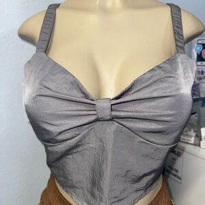 Forever 21 Gray Crop Top